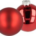 Floristik24 Kerstbal, boomversiering, kerstbal rood H8.5cm Ø7.5cm echt glas 12st