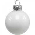 Floristik24 Kerstballen glas wit glazen bol mat/glanzend Ø4cm 60st