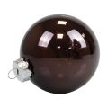 Kerstballen glas bruin mix boomballen glanzend Ø7,5cm 12st | Floristik24.nl