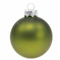 Floristik24 Glazen kerstballen groen mix Ø6cm 24st