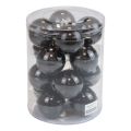 Floristik24 Kerstballen glas zwarte boomballen glanzend Ø7,5cm 12 stuks