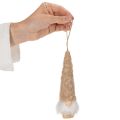 Decoratieve kabouterfiguur met baard om op te hangen, 17 cm, 6 stuks | Floristik24.nl