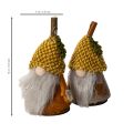 Set van 6 kabouterbeeldjes met gebreide muts en eikel, 10 cm. | Floristik24.nl