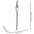 Decoratieve kabouterfiguur met gestreepte hoed op houten stok, 46 cm, 6 stuks | Floristik24.nl