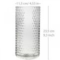 Floristik24 Bloemenvaas, glazen vaas, kaarsglas, glazen lantaarn Ø11.5cm H23.5cm