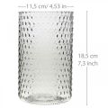 Floristik24 Bloemenvaas, glazen vaas, kaarsglas, glazen lantaarn Ø11.5cm H18.5cm