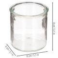 Ronde glazen theelichthouder, helder glas, 8 cm, 3 stuks | Floristik24.nl