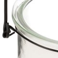 Glazen hanglantaarn Ø12cm H12,5cm 2 stuks | Floristik24.nl