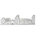 Floristik24 Decoratieve rij huisjes met theelichthouders, adventsdecoratie, 68 cm
