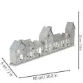 Decoratieve rij huisjes met theelichthouders, adventsdecoratie, 68 cm | Floristik24.nl