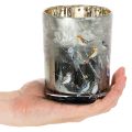 Kandelaar met vogels, winterdesign, glanzend, 12 cm | Floristik24.nl
