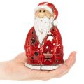 Decoratief kerstmanfiguurtje als theelichthouder met sterren, tafeldecoratie, 15 cm | Floristik24.nl