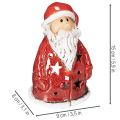 Decoratief kerstmanfiguurtje als theelichthouder met sterren, tafeldecoratie, 15 cm | Floristik24.nl