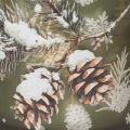 Glazen theelichthouder met takje winterdennenhout, 8 cm, 2 stuks | Floristik24.nl