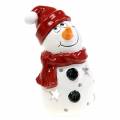 Floristik24 Lantaarn sneeuwpop rode hoed 20cm