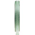 Floristik24 Cadeaulint gestippeld sierlint groen mint 10mm 25m