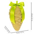Kunstmatige dennenappelhangers met cadeaulint en strik, 23 cm, 3 stuks | Floristik24.nl