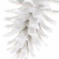 Floristik24 Kerstboomversiering kegels wit glitter 9cm x 4,5cm 6st