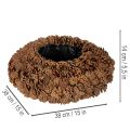 Ronde bloempot van dennenappels, 38 cm; ronde bloempot van dennenappels, naturel bruin, 38 cm x 14 cm | Floristik24.nl