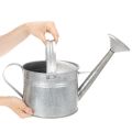 Vintage zinken gieter, 27 cm - plantenbak voor tuin en terras, metalen bloempot | Floristik24.nl