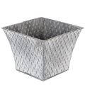 Floristik24 Zinken pot met diamantpatroon, H15cm