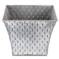 Zinken pot met diamantpatroon,