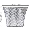 Zinken pot met diamantpatroon, H15cm | Floristik24.nl