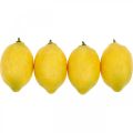 Floristik24 Kunstfruit, citroen, decoratief fruit L8,5cm Ø5cm 4st