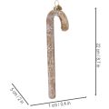 Kerstornament van glas in de vorm van een zuurstok, nostalgische kerstboomversiering, 22 cm | Floristik24.nl