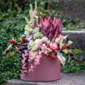 Kunst Artisjok Grote Kunstbloem Dry Look Paars 76cm | Floristik24.nl