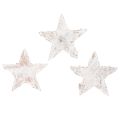 Floristik24 Berken sterretjes mini 2cm - 2,5cm witgeverfd 150 stuks