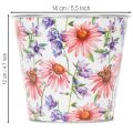 Bloempot, lentedecoratie, plantenbak, metaal, Ø14cm H12,5cm | Floristik24.nl