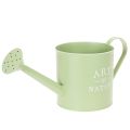 Floristik24 Bloempot, decoratieve gieter, mintgroene zinken plantenbak, Ø16,5 cm
