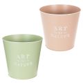 Zinken bloempot Ø22cm H21cm Diverse kleuren | Floristik24.nl