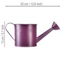 Decoratieve gieter, paarse metalen plantenbak, Ø13,5 cm H12,5 cm | Floristik24.nl