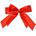 Floristik24 Decoratieve strik, rode strik met gouden rand – Elegante kerstversiering, 4 cm breed, 15 x 21 cm, 2 stuks