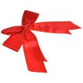 Decoratieve strik, rode strik met gouden rand – Elegante kerstversiering, 4 cm breed, 15 x 21 cm, 2 stuks | Floristik24.nl