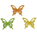 Floristik24 Decoratieve vlinders gekleurd 4cm 90p