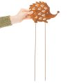 Tuinpaal met egelmotief en roestpatina, decoratieve tuinpaal 20 cm | Floristik24.nl