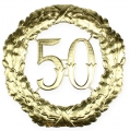 Floristik24 Jubileumnummer 50 in goud Ø40cm