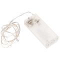 Floristik24 Batterijgevoede lichtslinger voor binnen, warm wit, 10 LED's, 1 meter lang, 6 stuks
