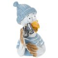 Floristik24 Nautische decoratie, meeuw, tafeldecoratie, blauw, wit, zilver, H11cm