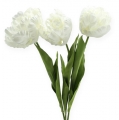 Floristik24 Decoratieve tulpen wit 73cm 3st