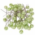 Floristik24 Spelden met parelkop, appelgroen, Ø10 mm, 60 mm