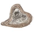 Floristik24 Plantenhart Rattan Wijnrank Natuurlijk Wit 20cmx24cmx6cm