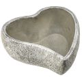 Floristik24 Plantenschaal hart plantenhart grafkom tafeldecoratie 20×21,5×8,5cm