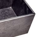 Veelzijdige grijze plastic plantenpot – rechthoekig, 37 cm – ideaal voor tuinieren binnen en buiten. | Floristik24.nl