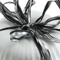 Floristik24 Raffia lint zwart zilver cadeaulint deco lint 200m