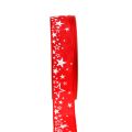 Floristik24 Kerstband sterpatroon rood 25mm 25m
