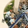Metalen kaarsenhouder op stok,